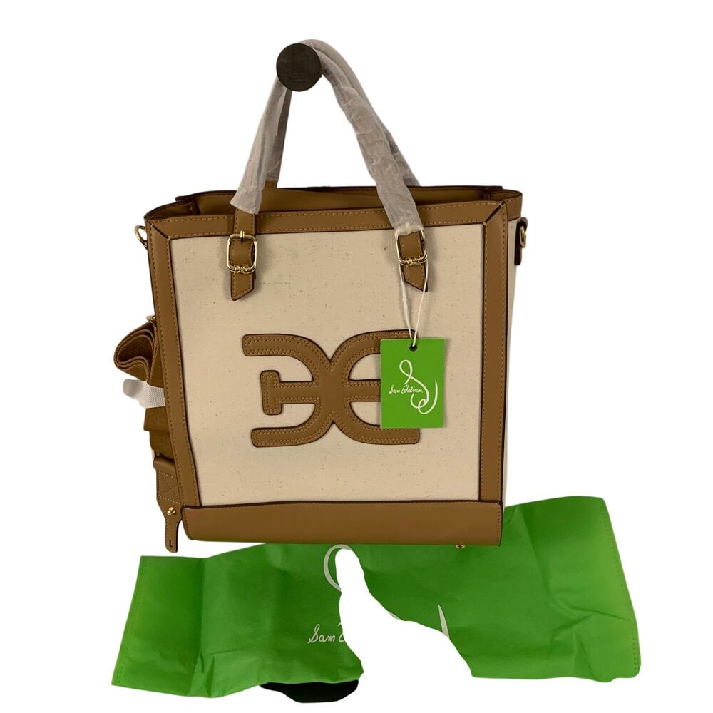 Sam Edelman Women's Canvas Logo Large Tote Handbag/Crossbody